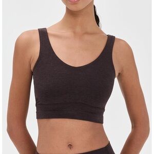 Beyond Yoga Women's Spacedye Good Day Long Line Bra Size Small Dark Chocolate
